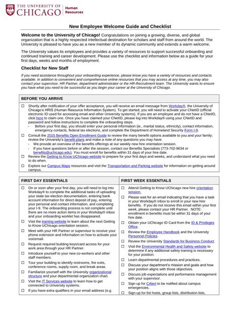 (PDF) New Employee Welcome Guide and Checklist · PDF fileNew Employee ...