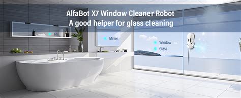 Alfabot Window Cleaning Robot X7 Glass Cleaner Robot With Double Sid Water Spray And 50ml Water