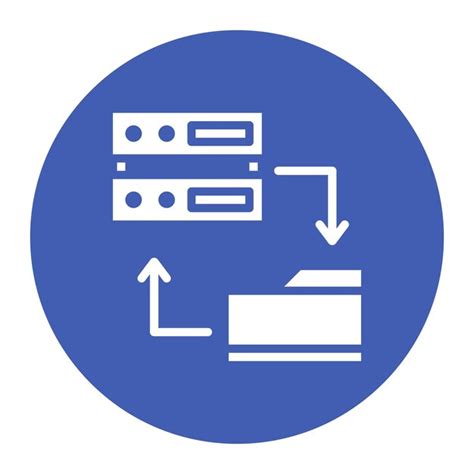 Imagen Vectorial Del Icono De Copia De Seguridad De Datos De Red Se