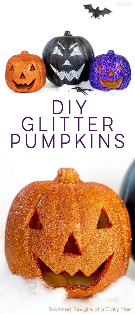 DIY Glitter Pumpkins - Scattered Thoughts of a Crafty Mom by Jamie Sanders