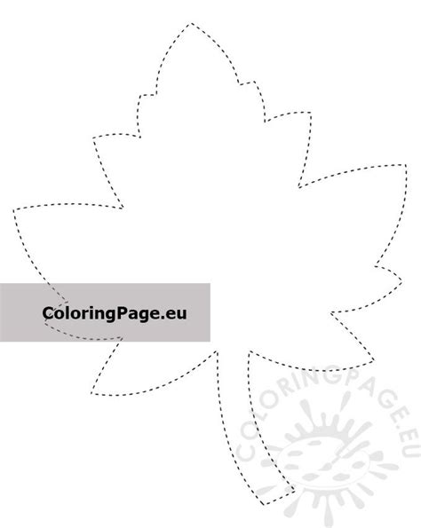 Printable Leaf Tracing Worksheet – Coloring Page