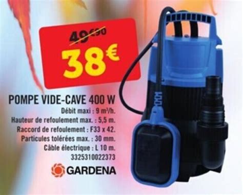 Promo Pompe Vide Cave W Chez E Leclerc Brico