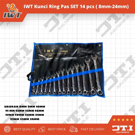 Jual Kunci Ring Pas Set Iwt Kuat Pcs Mm Mm High Quality Made