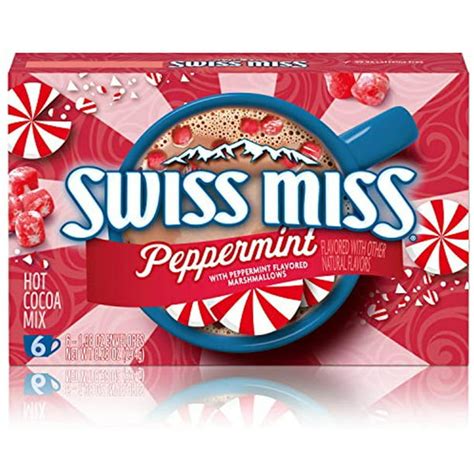 Swiss Miss Peppermint Flavor Hot Cocoa Mix 1 38 Oz 6 Ct