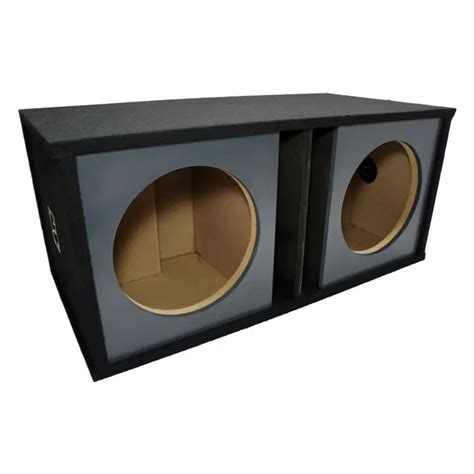 Car Audio Dual 12 Slot Vented Paintable Baffle Stereo Sub Box Enclosure