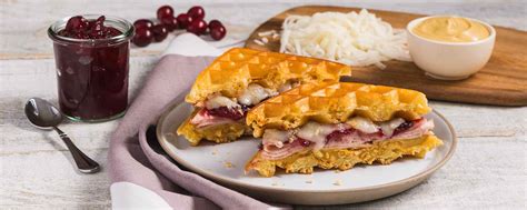 Turkey, Cranberry & Cheddar Waffle Sandwich | Gay Lea