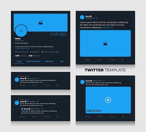 Twittertemplate Premium Vector