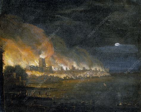 The Great Fire of London, 1666' - Stock Image - C045/1809 - Science Photo Library