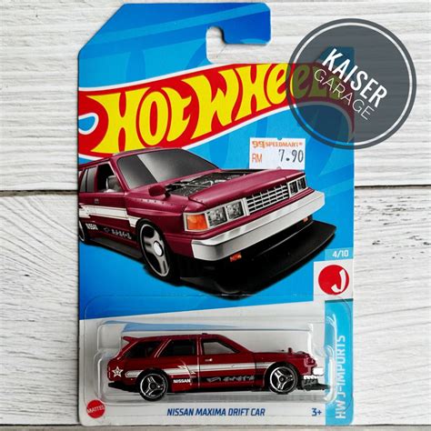Hot Wheels Nissan Maxima Drift Car Metalflake Dark Red Shopee Malaysia