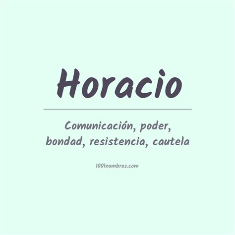 Significado Del Nombre Horacio