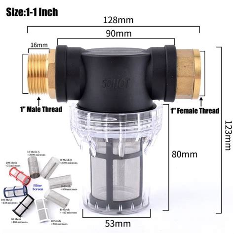 Pouce Maille B Filtre Entr E De Pompe Pour Tuyau Eau De Jardin