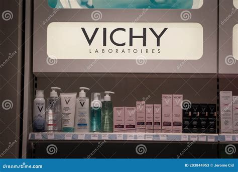 Vichy Logo And Sign Candy At The Entrance Of The Manufacturer Factory ...