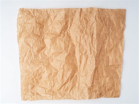 Premium Photo Crumpled Brown Wrapping Paper Abstract Background