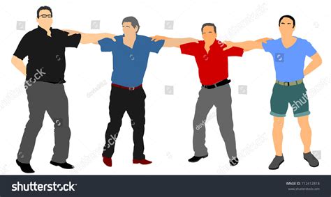 Greek Evzone Dancing Vector Silhouette Isolated