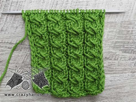 Twisted Cable Knit Rib Stitch Free Pattern · Crazy Hands