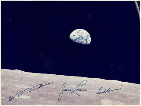 Earthrise Autographed By Apollo 8 Astronauts National Air And Space