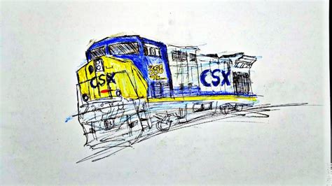 How To Draw CSX Train YouTube