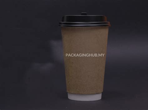 PAPER HOT CUP 16 OZ DOUBLE WALL RECLOSABLE LID PackagingHub My