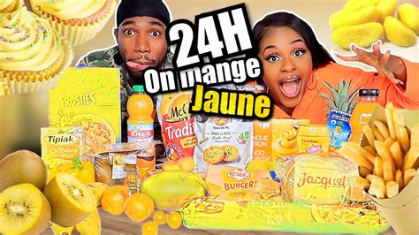 On Mange De La Nourriture Jaune Pendant 24h Challenge ⎢dandb Forever Youtube