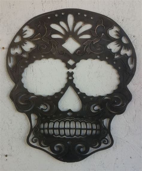 Metal Sugar Skull Wall Art | Skull wall art, Skull wall decor, Gothic home decor