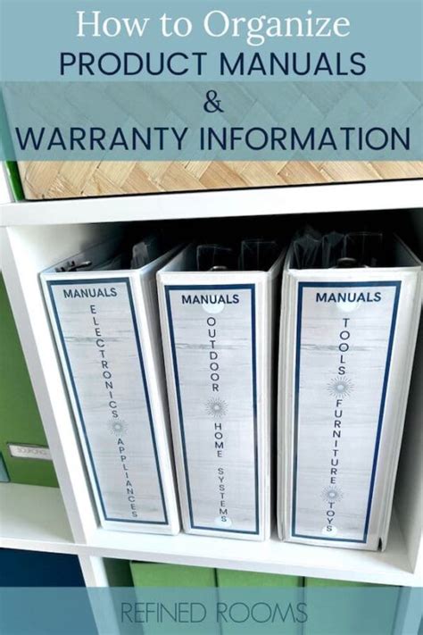 Organizing Product Manuals And Warranties My Tried And True Method