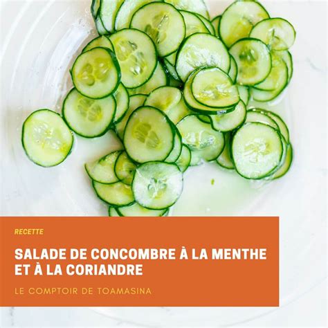 Salade De Concombre La Menthe Et La Coriandre Le Comptoir De