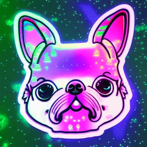 Chihuahua Kawaii Art Holographic Creative Fabrica