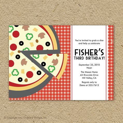 Blank Pizza Party Invitation Template Wmmfitness