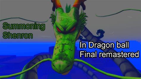 Summoning Shenron In Dragon Ball Final Remastered Roblox Youtube