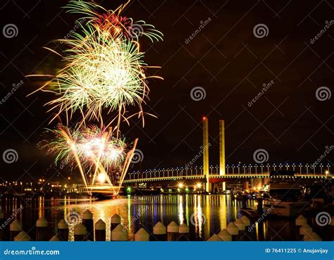 Winter Fireworks stock image. Image of christmas, modern - 76411225