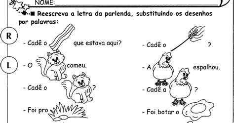 Atividades Para Imprimir Do Ao Anos Sempre A M O Parlenda Cad O