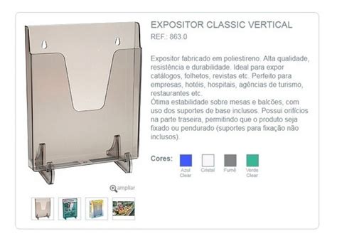 Porta Catalogo A4 Acrimet 863 Folletos Expositor Exhibidor 1 250 En