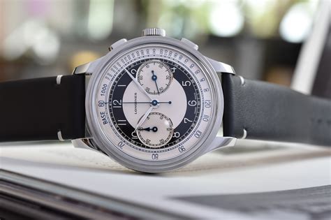 Review Longines Heritage Classic Tuxedo Chronograph Specs Price