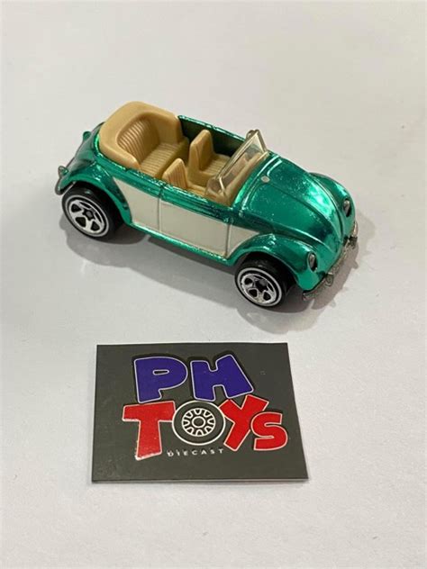 HOT WHEELS VOLKSWAGEN BEETLE FUSCA CONVERTIBLE CLASSICS VERDE ABERTO SEM EMBALAGEM Ph Toys