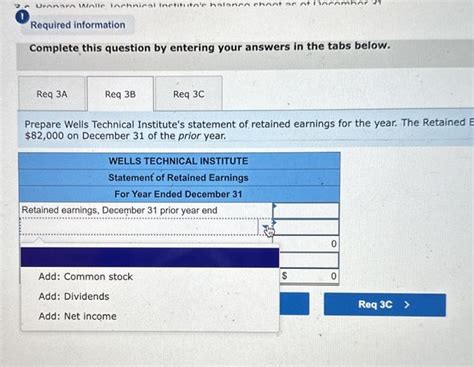 Solved Prepare Wells Technical Institute S Income Statement Chegg