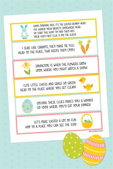 Easter Scavenger Hunt For 4 Yr Olds