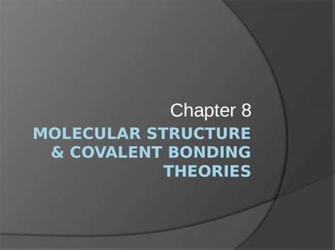 PPTX Chapter 8 Two Simple Theories Of Covalent Bonding Valence Shell