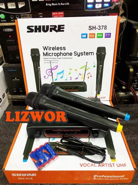 Shure Sh 378 Professional Dual Wireless Microphone Tested Before Ship