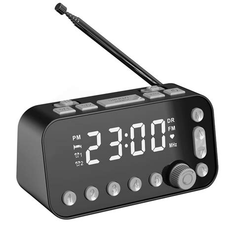 Biosa A1 Digital Desktop Alarm Clock Dual Usb Charging Port Dab Fm Radio With Antenna