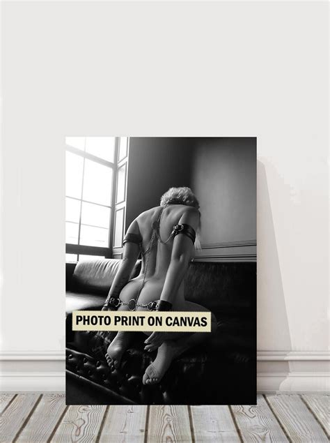 Photo Print On Canva Sexy Print Black And White Photography Etsy