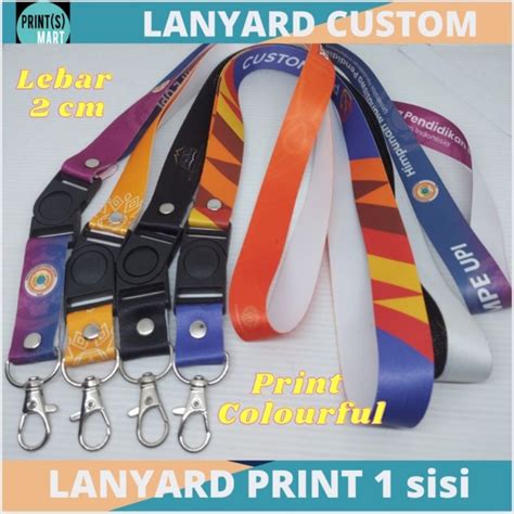 Jual Lanyard Tali ID Card Premium Print Custom 1 Sisi Kalung