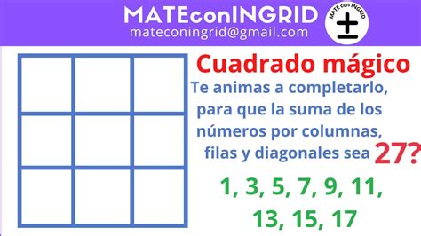 Cuadrado M Gico Sabes Como Completarlo Para Que Las Filas