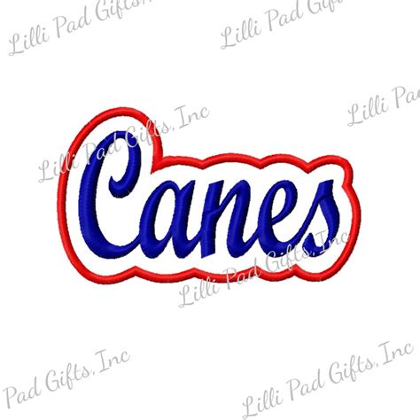 Canes Outline Applique Machine Embroidery Design 10 Etsy