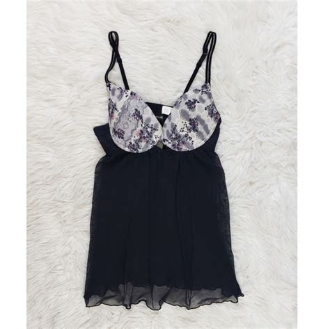 No Brand Intimates Sleepwear New Babydoll Floral Piece Gstring Black Lingerie Set Poshmark