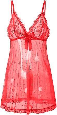 AIBINGGE Sexy Lingerie Lace Babydoll Chemise Black Women S Sleepwear S 5XL Amazon Au