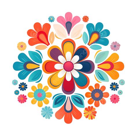 Groovy Retro Element Flower Power Emoticon Emotion Face Emoji Png