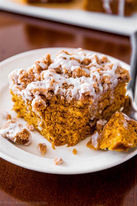 Iced Pumpkin Coffee Cake Sallys Baking Addiction