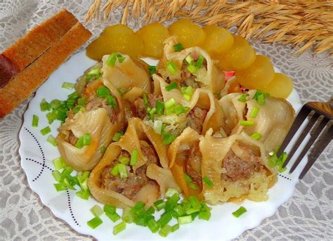 Конкильони фаршированные мясом с сыром рецепт с фото пошагово - 1000.menu