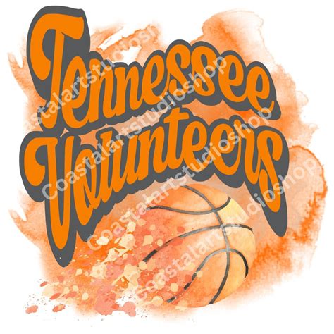 Tennessee Volunteers Basketball PNG Digital Download Sublimation Design Tn Vols Sports College ...