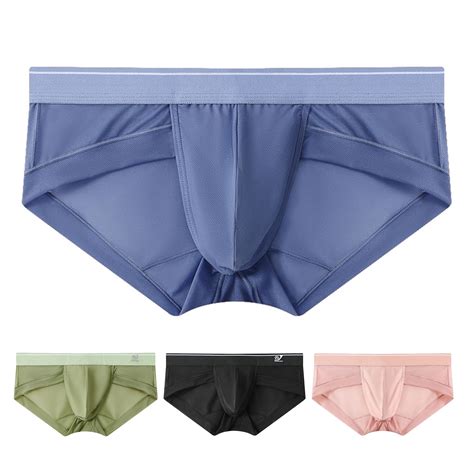 Ruhuadgb Men Panties Solid Color Quick Dry Breathable U Convex Bulge